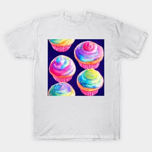 Watercolor cupcake pattern T-Shirt